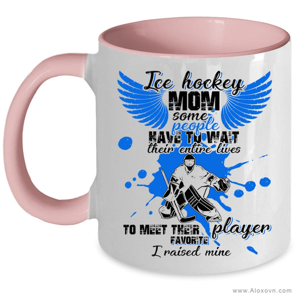My Favorite Hockey Player Coffee Mug, Ice Hockey Mom Accent Mug