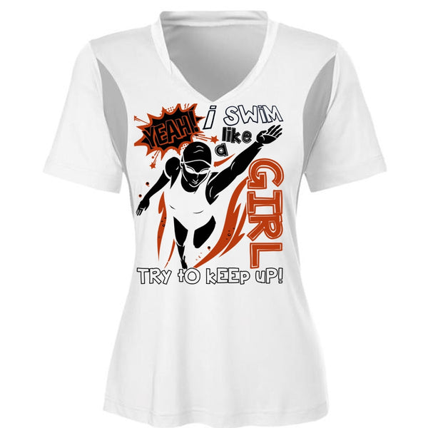 I Swim Like A Girl T Shirt, I Love Swimming T Shirt, Awesome T-Shirts