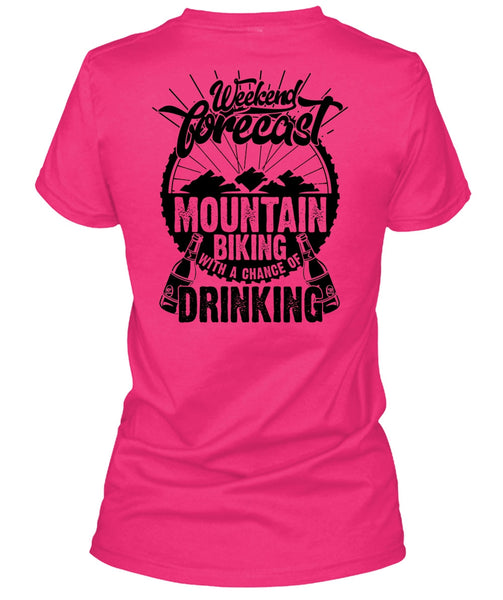 Weekend Forecast Mountain Biking T Shirt, I Love Hiking T Shirt