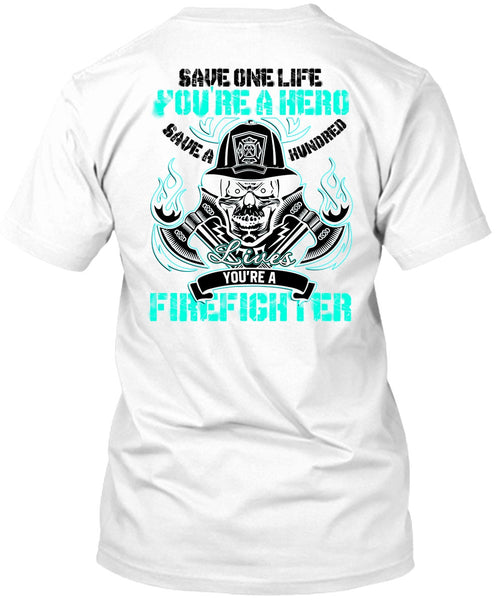 A black t-shirt with the shopify logo