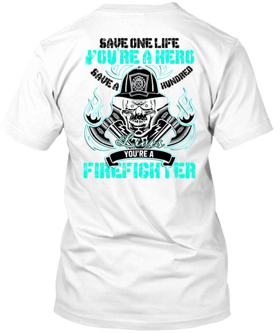 A black t-shirt with the shopify logo