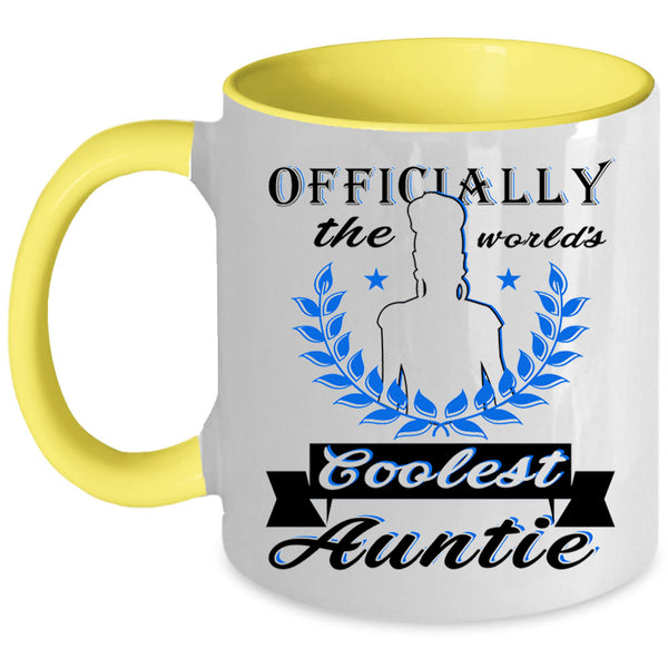Coolest Auntie Coffee Mug, The Wprld's Coolest Auntie Accent Mug