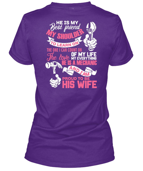 Proud To Be His Wife T Shirt, He Is My Best Friend T Shirt