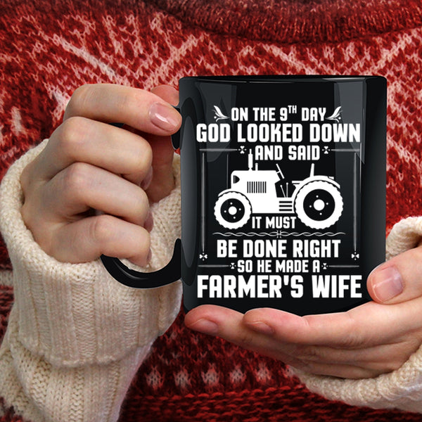 God Made A Farmer's Wife Coffee Mug, Cool Married Coffee Cup