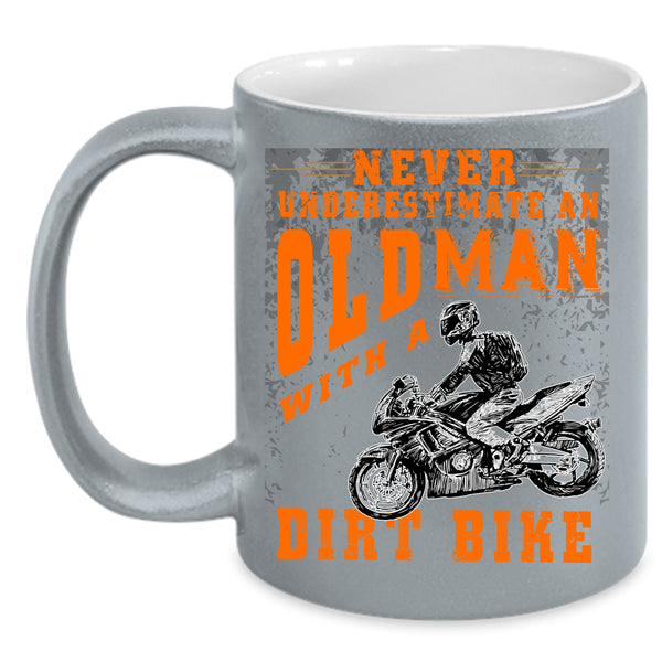 Old Man With A Dirt Bike Coffee Mug, Awesome Grandpas Coffee Cup