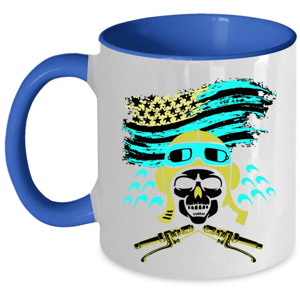 American Flag Coffee Mug, Cool Biker Accent Mug