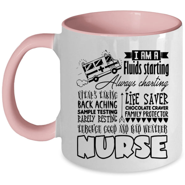 I Raise A Nurse Coffee Mug, I Am A Nurse Accent Mug