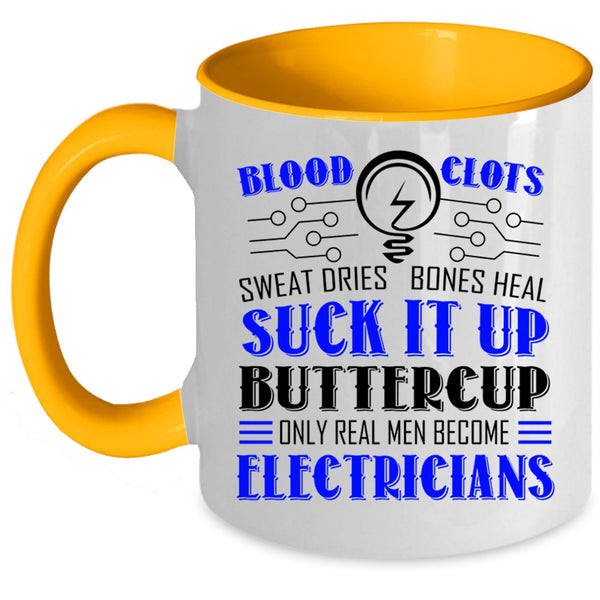 Only Real Men Become Electricians Cup, Husband Mug