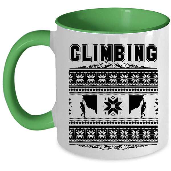 Cute Gift For Climber Coffee Mug, Climbing Accent Mug