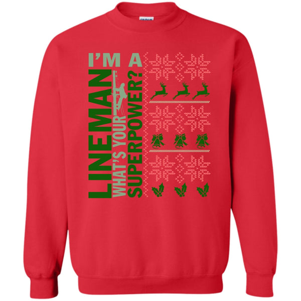 What's Your Superpower? T Shirt, Lineman Merry Christmas Sweatshirt