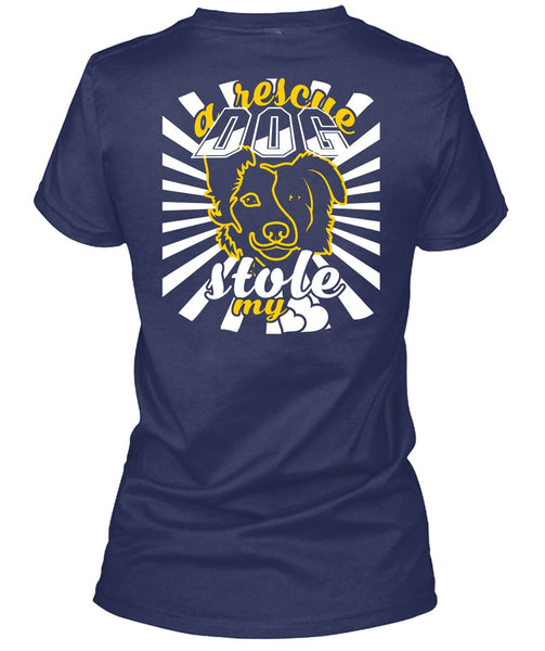 A Rescue Dog Stole My Heart T Shirt, I Love Dog T Shirt