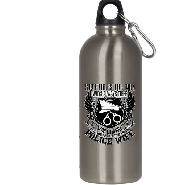 Proud Police Wife 20 oz Stainless Steel Bottle,Best Gift For Police Wife Outdoor Sports Water Bottle