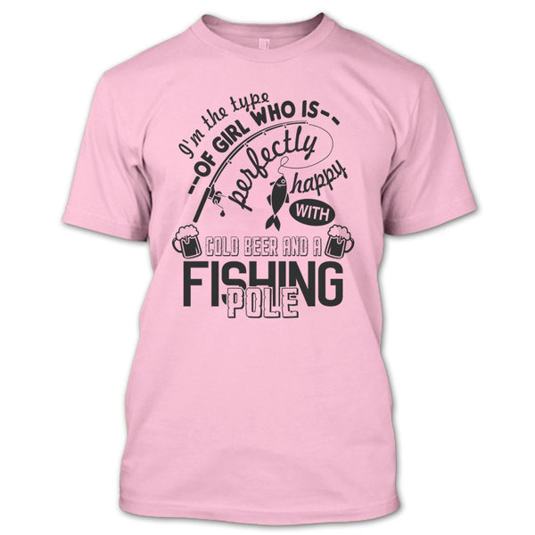 Pretty Happy With Cool Beer T Shirt, Coolest Fishing Lover T Shirt