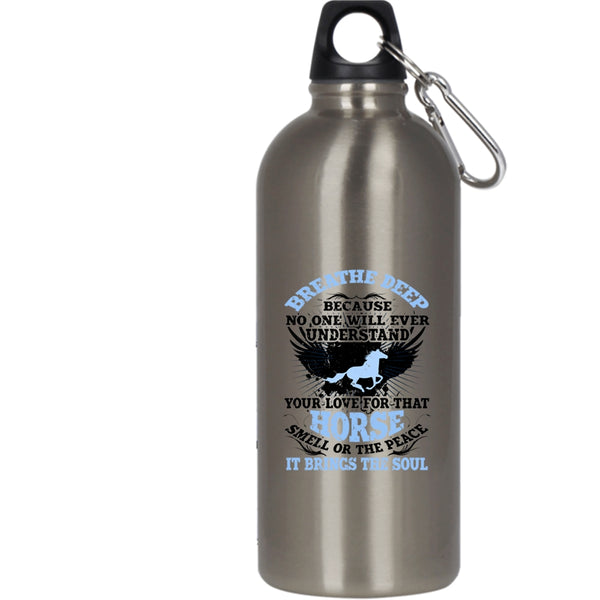 I Love Horses 20 oz Stainless Steel Bottle,Funny Gift For Equestrians Outdoor Sports Water Bottle