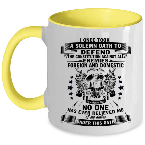 Cute Gift For Veteran Coffee Mug, Cool Veteran Accent Mug