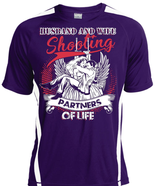 Husband And Wife Shooting Partners Of Life T Shirt, Being A Husband T Shirt, Cool Shirt