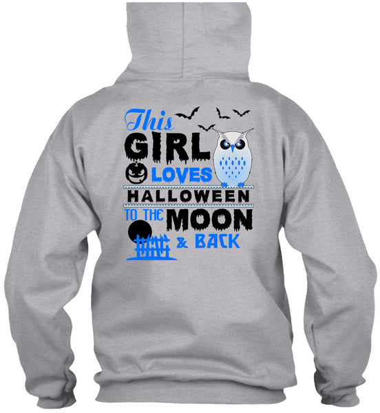 This Girl Loves Halloween To The Moon And Back T Shirt, Wait For Halloween T Shirt