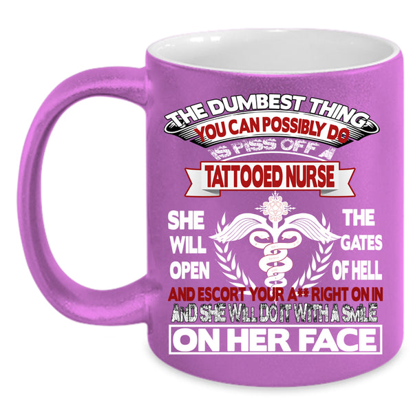 Tattooed Nurse Coffee Mug, Awesome Gift for Nurses Coffee Cup