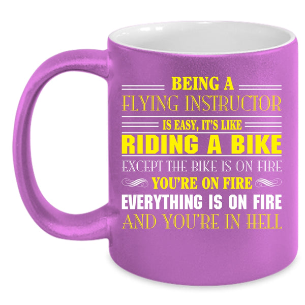 Being A Flying Instructor Mug, It's Like Riding A Bike Cup