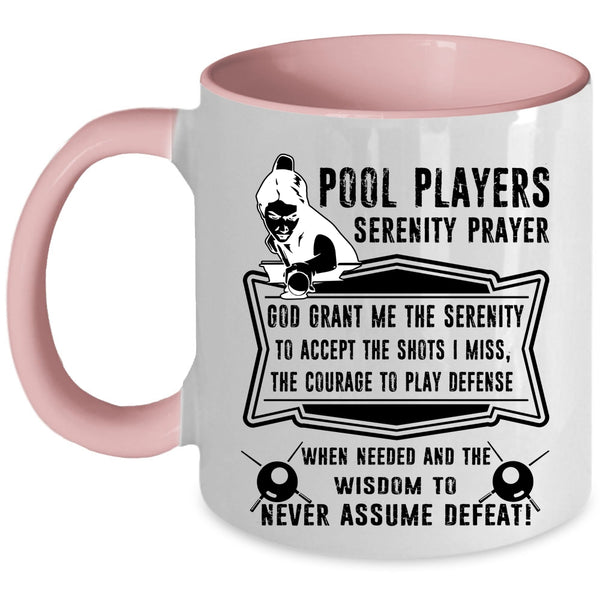 Cool Sport Coffee Mug, Pool Players Serenity Prayer Accent Mug