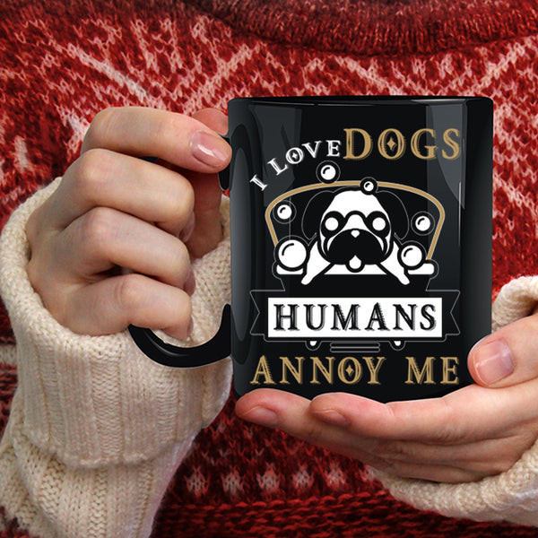 I Love Dogs Coffee Mug, Cool Gift For Dog Lovers Coffee Cup