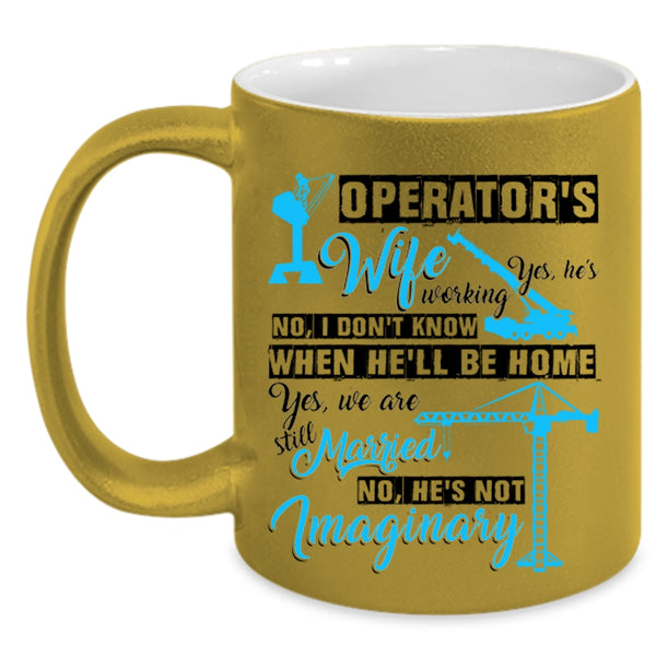 I Love My Operator Coffee Mug, Operator's Wife Accent Mug