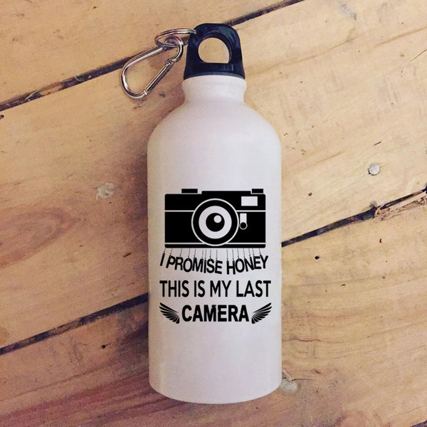I Promise Honey This Is My Last Camera 20 oz Stainless Steel Bottle,Funny Outdoor Sports Water Bottle