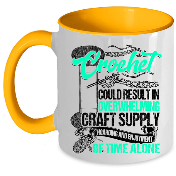 Awesome Crocheter Coffee Mug, Crochet Could Result In Overwhelming Craft Accent Mug