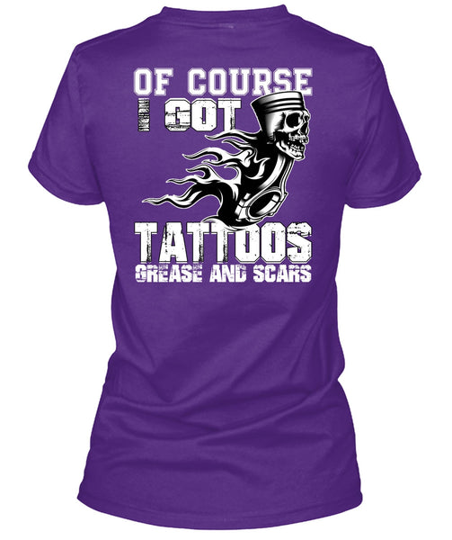 I Got Tattoos Grease T Shirt, I Love Mechanic T Shirt