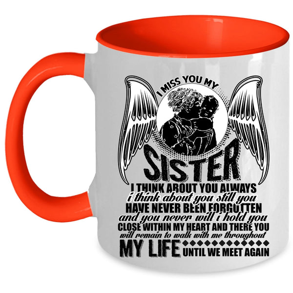 I Love My Sister Coffee Mug, I Miss You My Sister Accent Mug
