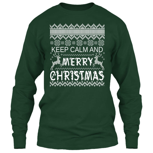 Keep Calm And Merry Christmas T Shirt, Keep Calm T Shirt