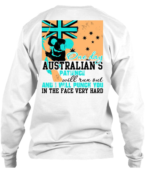 On Day Australian's Patience T Shirt, I Love Veteran T Shirt