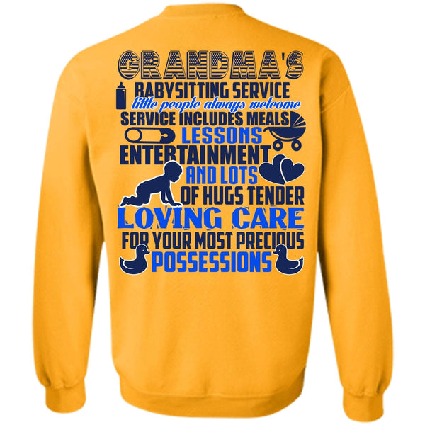 I Love Family T Shirt, Grandma's Babysitting Service Sweatshirt