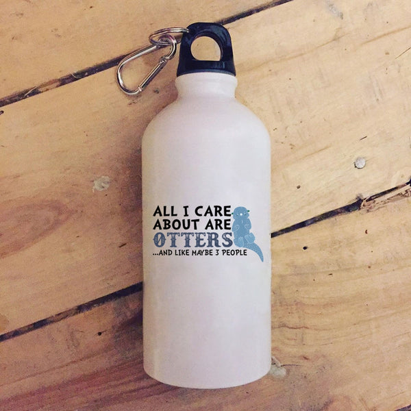 All I Care About Are Otters 20 oz Stainless Steel Bottle,Cute Animals Outdoor Sports Water Bottle