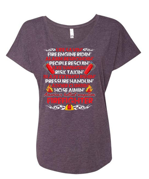 You This Firefighter T Shirt, Will Help You Pack T Shirt, Cool Shirt (Ladies' Triblend Dolman Sleeve)