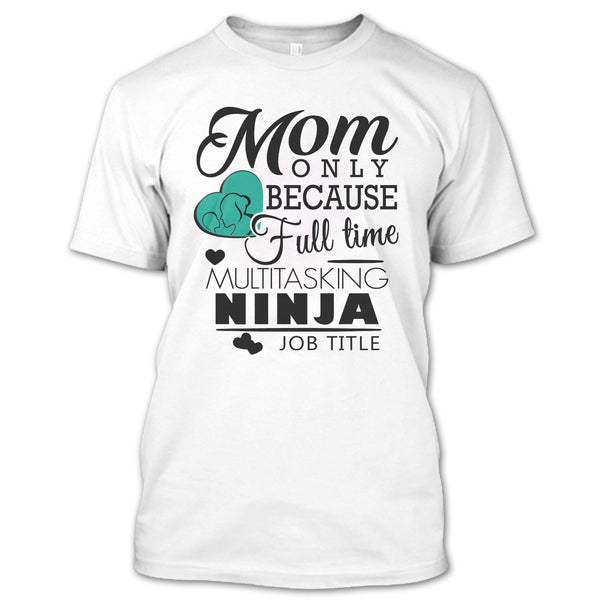 A black t-shirt with the shopify logo