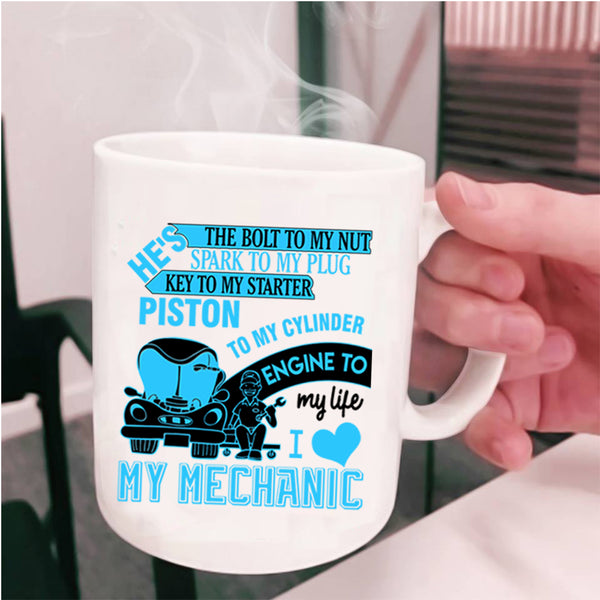 Cool Couple Coffee Mug, I Love My Mechanic Cup