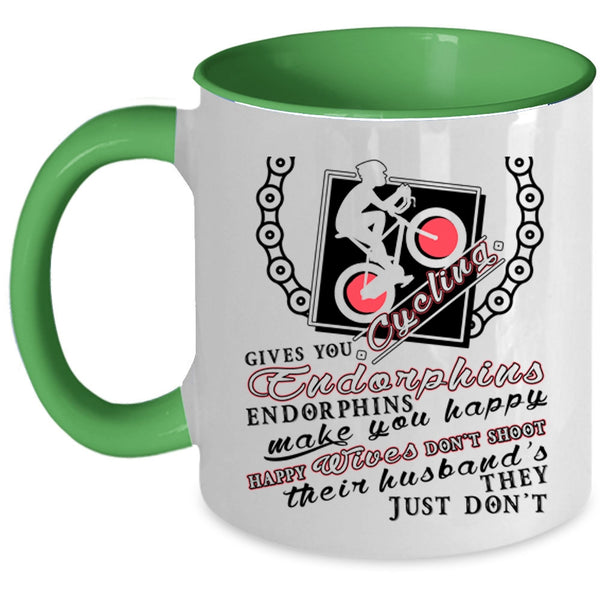 My Husband Coffee Mug, Cycling Accent Mug