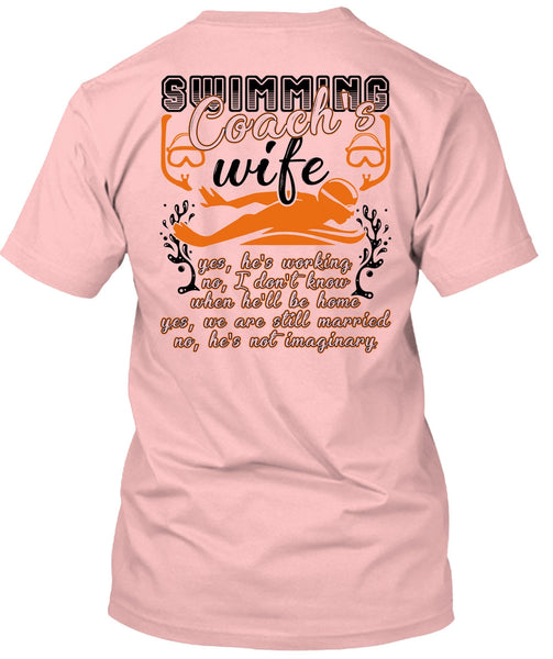 Swimming Coach's Wife T Shirt, I Love Swimming T Shirt