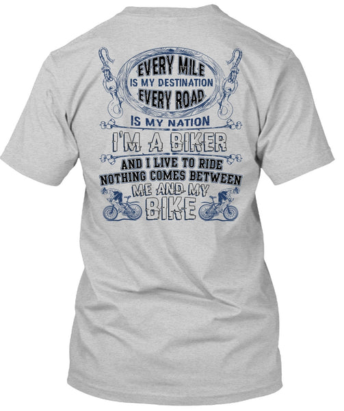 Me And My Bike T Shirt, I Love Biker T Shirt