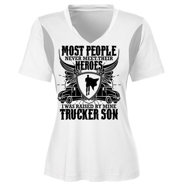 I Was Raised By Mine Trucker Son T Shirt, I Love Trucking T Shirt, Awesome T-Shirts