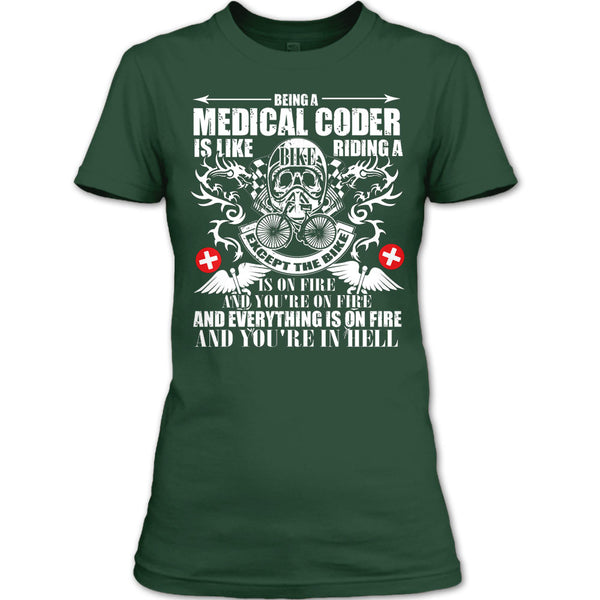 Being A Medical Coder T Shirt, Like Riding A Bike T Shirt