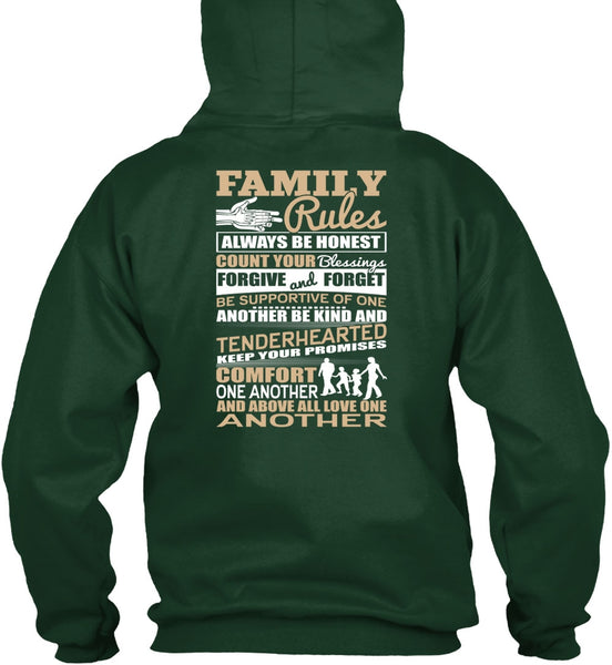 Family Rules T Shirt, Forgive And Forget T Shirt
