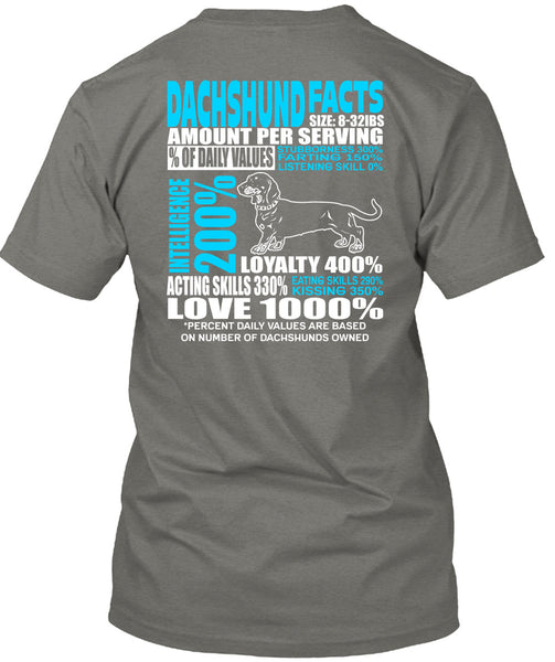 Dachshund Facts T Shirt, Dachshund Owned T Shirt
