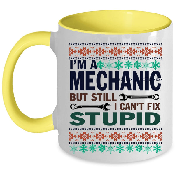 Cute Christmas Coffee Mug, I'm A Mechanic  Accent Mug
