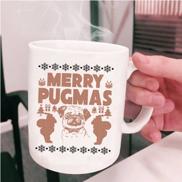 Christmas Gift For Pug Lover Coffee Mug, Merry Pugmas Cup