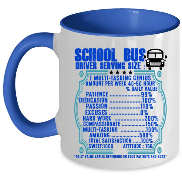 Cute School Bus Driver Coffee Mug, School Bus Driver Serving Size Accent Mug