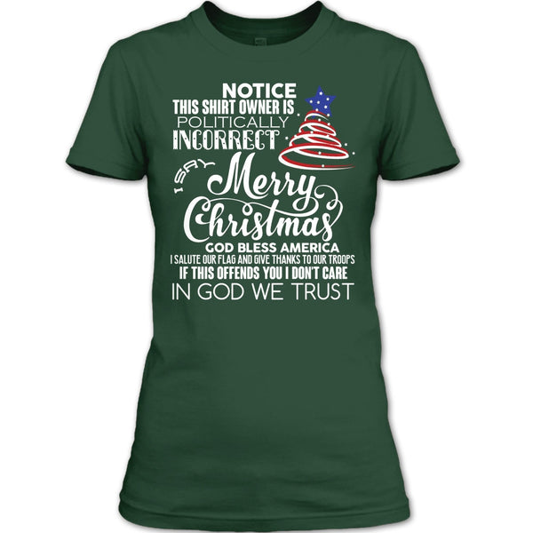 Merry Christmas T Shirt, God Bless American T Shirt