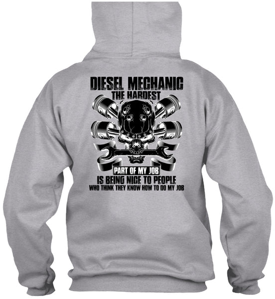Diesel Mechanic The Hardest T Shirt, I Love Mechanic T Shirt