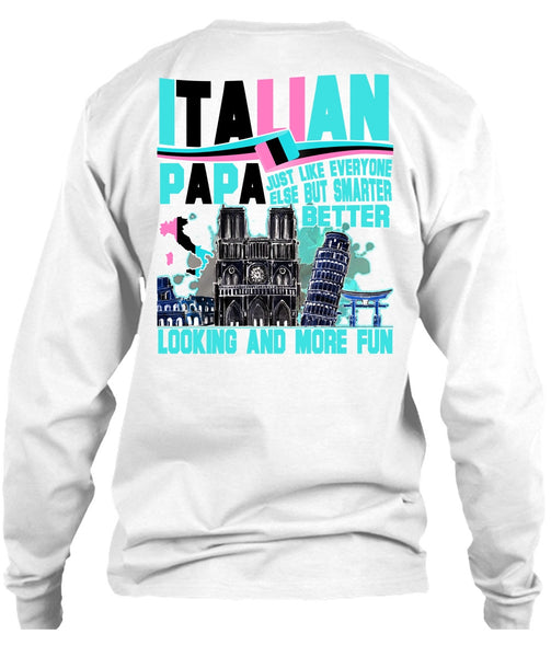 Italian Papa T Shirt, I Love Dad T Shirt